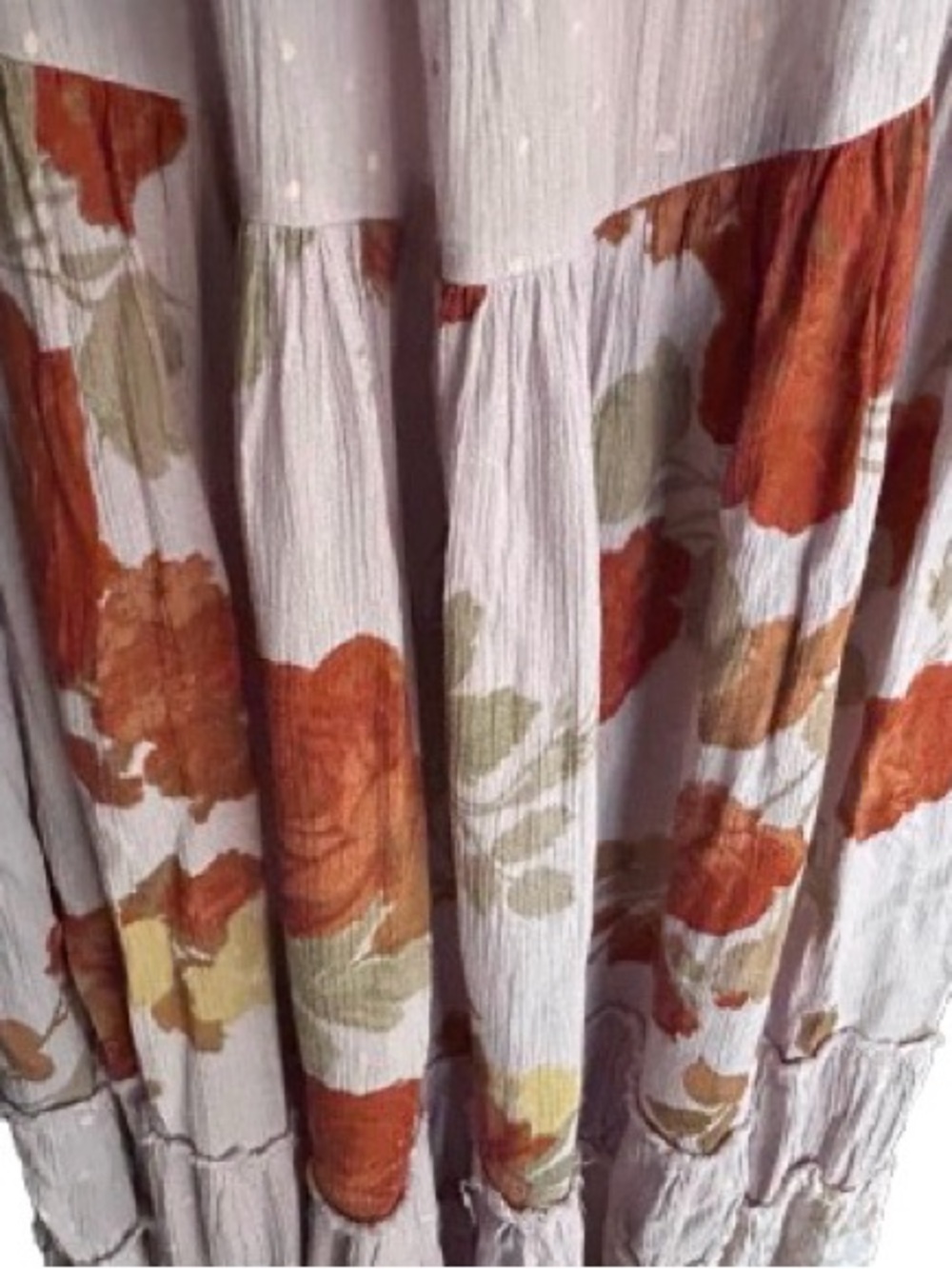 Beautiful Bare It All Free People Dress Floral Boho Designer Midi Peasant Fairy - Picture 14 of 16